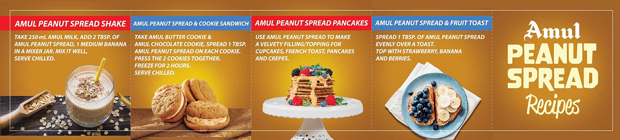 Amul Amul Peanut Spread Creamy – High Protein Peanut Butter from Amul | 300 gm | Pack of 3 | No Preservatives