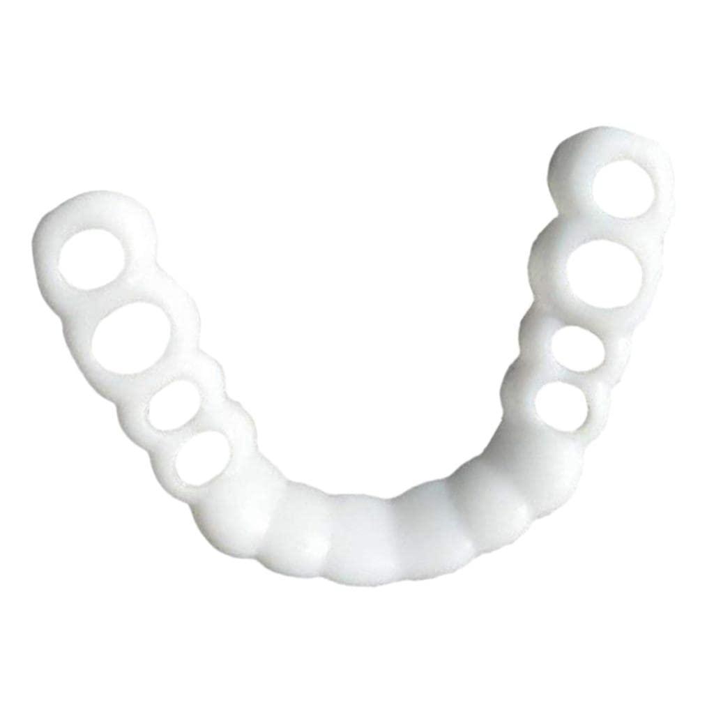 ATORSE ATORSE Silicone Upper/Lower False Teeth Dental Veneers Dentures Fake Tooth Upper