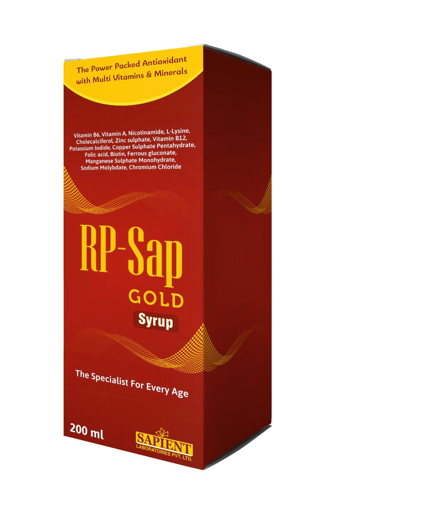 RP-SAP RP-SAP GOLD SYRUP WITH VITAMIN A, MANGO FLAVOUR