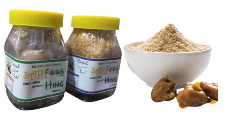 ENTERPRISES SAP Foods Strong Natural Asafoetida Pure CRYSTAL Hing | Hand Pounded Kadak Heeng (Crystal) 250g pack of 2