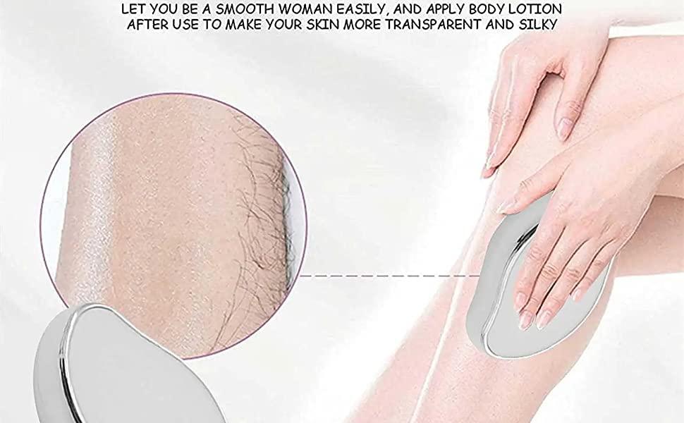 Generic Jannat Impex Crystal Hair Remover | Crystal Hair Eraser | Painless Hair Eraser Tool for Women & Men | Reusable Magic Crystal Hair Remover Stone for Body/Legs/Arms/Back Exfoliate (Pack of 1)