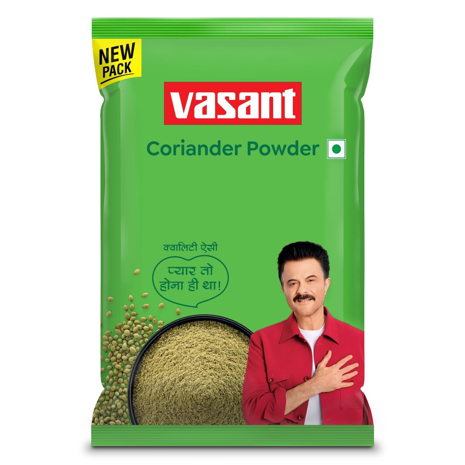 VASANT VASANT Masala Coriander Powder | Coriander Powder | Masala Powder | Dhaniya | Dhana | Lowers Cholesterol | Good for Haircare & Skincare | Indian Spices & Masala | Vegetarian | 1 Kg