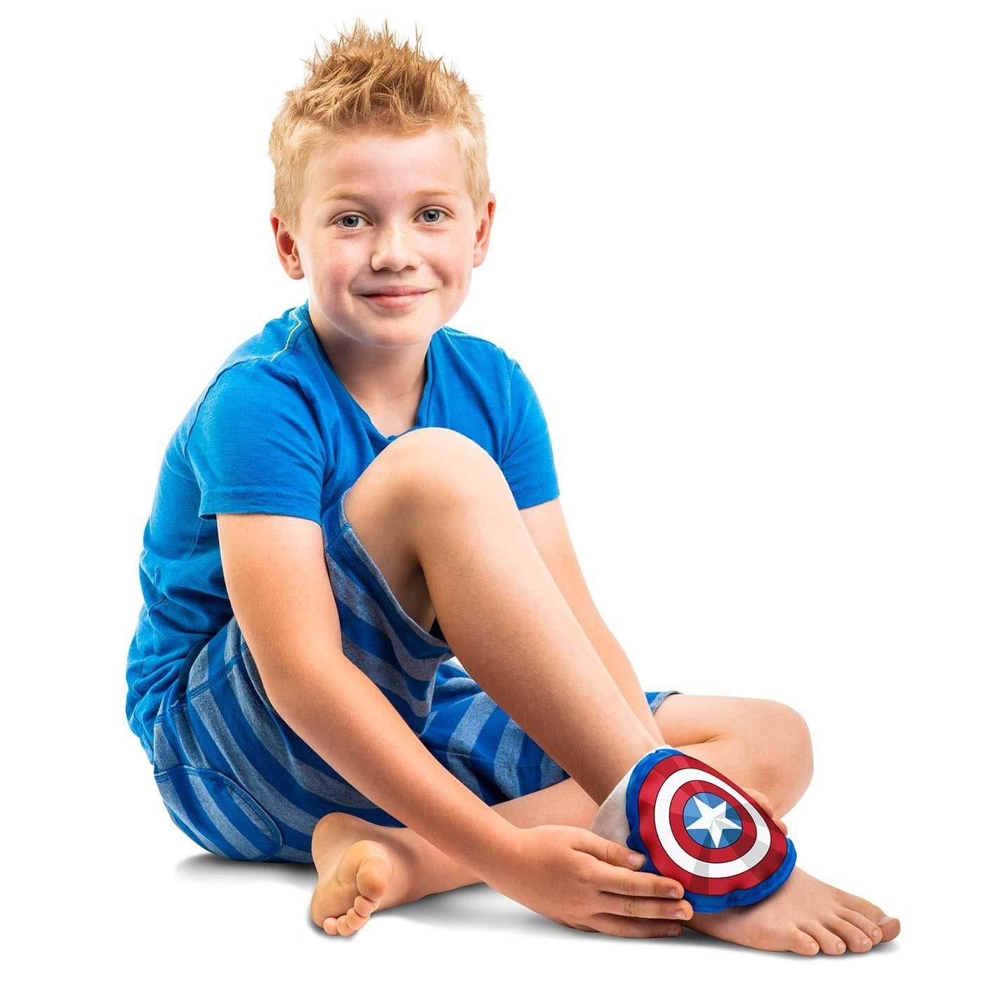 Chattanooga Chattanooga Reusable Round Gel Cold Ice Pack - Captain America - Featuring Marvel for Kids & Children - Designs for Injuries - Cold Therapy