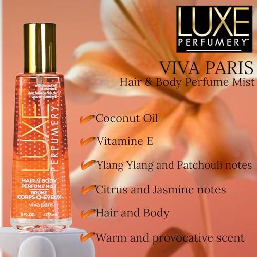 Luxe Perfumery Viva Paris, 8 Fluid Ounce: Luxe Perfumery Hair And Body Perfume Mist, Viva Paris, 8 Fluid Ounce