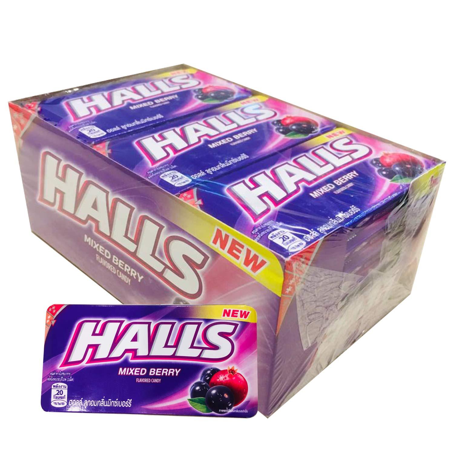 HALLS HALLS Mixed Berry Flavoured Candy - 18 Pack, 18 x 22.4 g