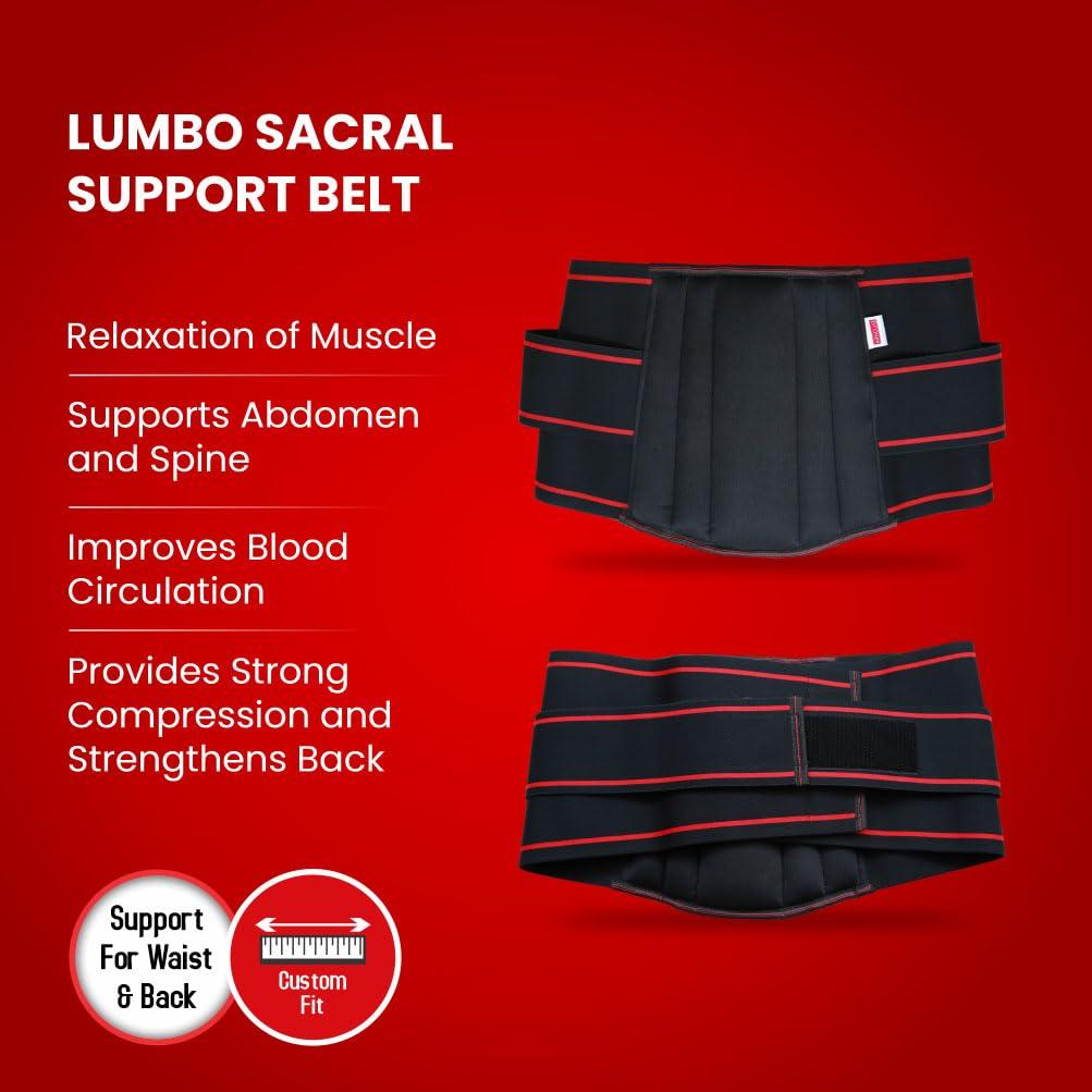 Dr Ortho Dr. Ortho Lumbo Sacral Support Belt For Muscle Relaxation(Waist & Back Support Belt)-For Men & Women, Cotton Fabric , Muscle(Xtra Large(115Cm-130Cm))