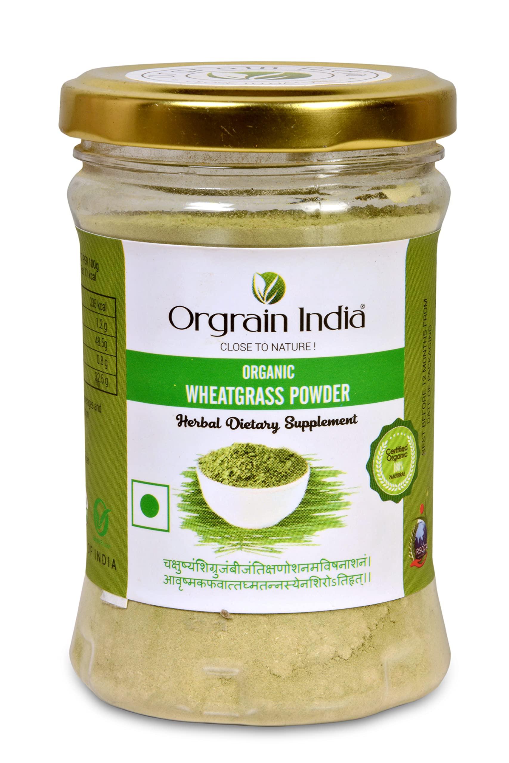Orgrain India Orgrain India Organic Wheatgrass Powder 225g (Pack of 3 * 75g) | Company-Owned Farmlands
