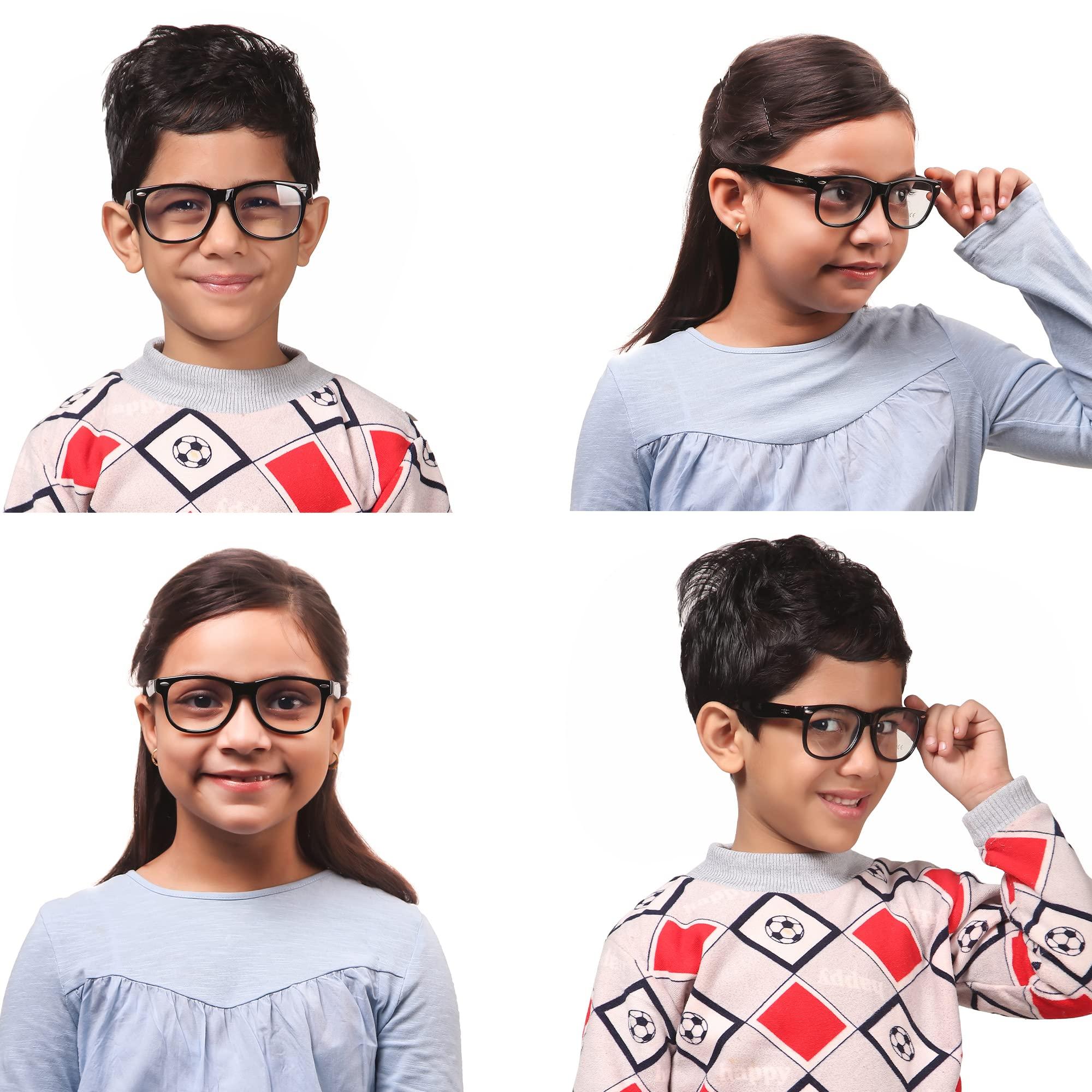 ROZIOR ROZIOR® Kids Computer & Screen Glasses | Blue Light Protection Anti-Glare | Zero Power Protection Glasses For Online Classes, Computer TV or Mobile (Model-RWUAK101C1)