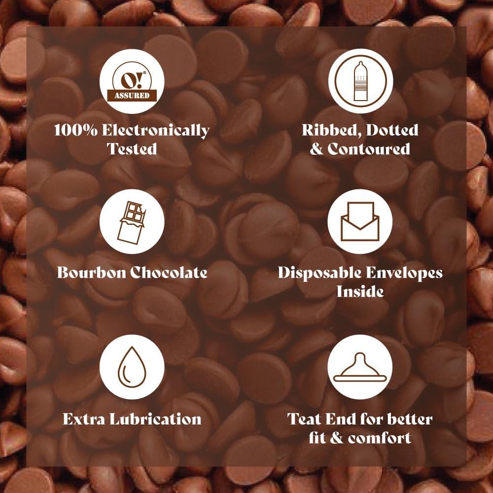 O! O! Thrillex Multi-Textured Flavored Condoms for Men | Dotted, Ribbed & Contoured Condom with Extra Lubrication |