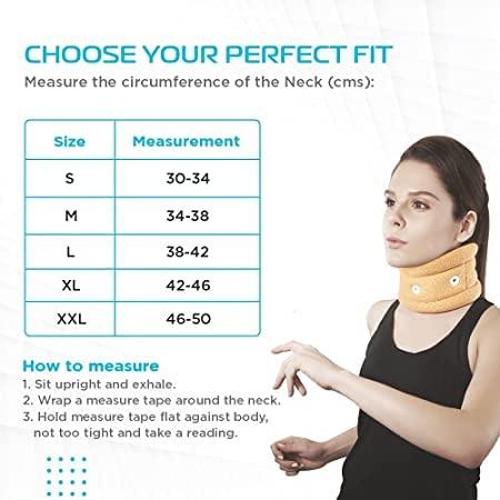 STALWART LIFE STALWART LIFE Soft Cervical Collar For Spondylitis Neck | Adjustable Neck brace With Extra Support Relieves Pain & Pressure in Spine for Men and Women (LARGE)