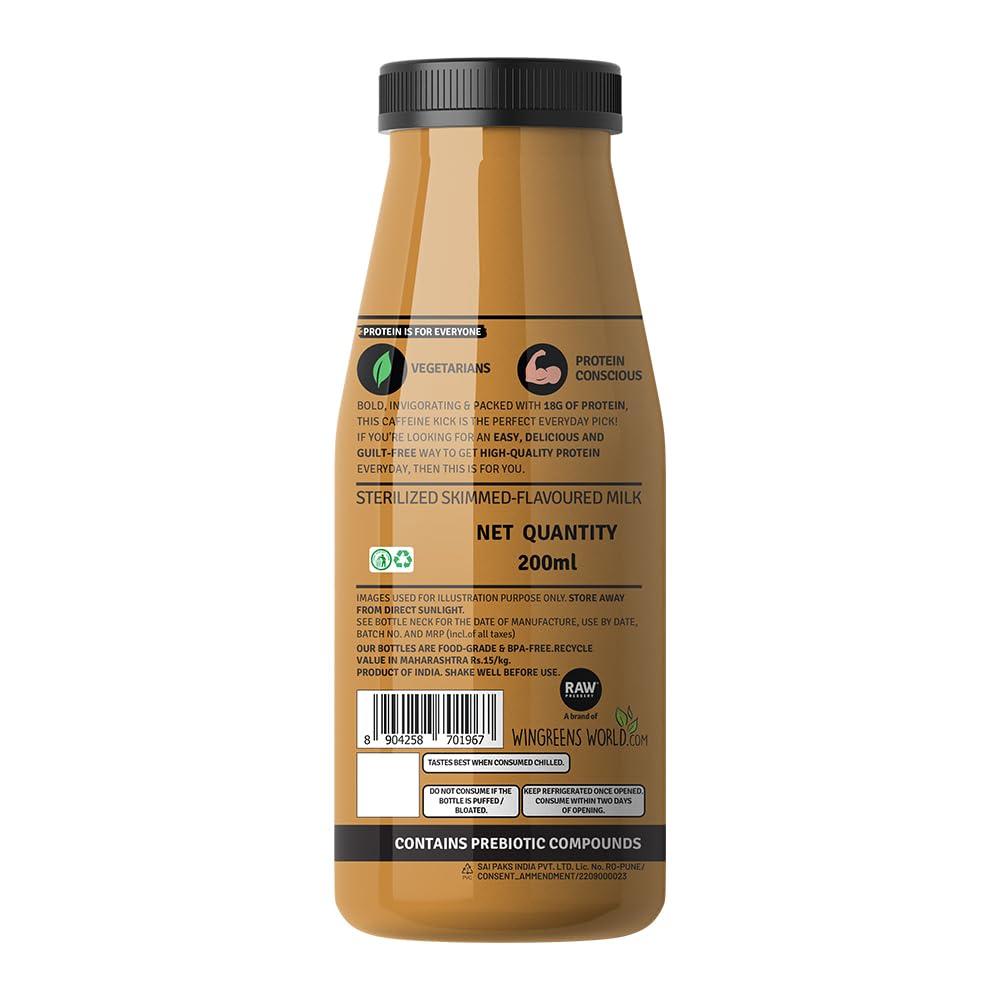 Raw Pressery Raw Pressery Dairy Protein Milkshake Cold Coffee, 200 ml| Pack of 6