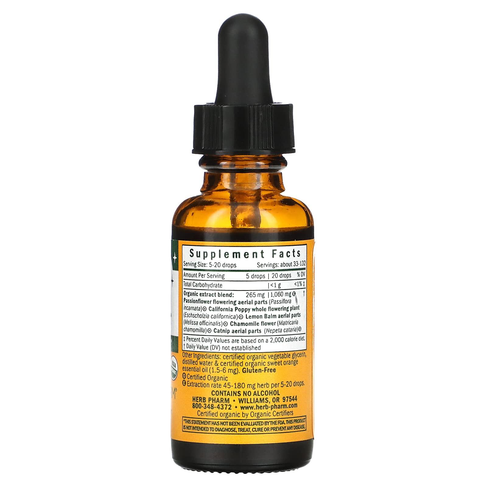 Herb Pharm Herb Pharm Kids Certified-Organic Alcohol-Free Fast Asleep Herbal Formula, 1 Ounce