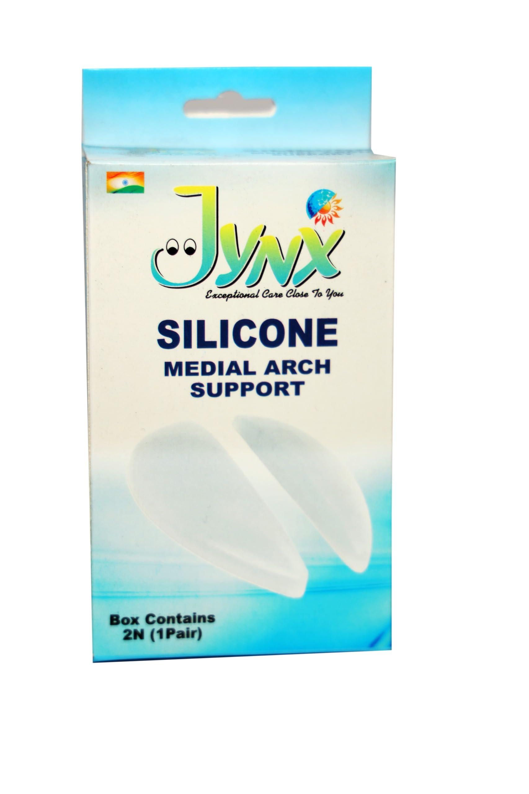 JYNX JYNX Flat Feet Correction Insoles Pads for Flat Foot, X-Type Legs - Silicone Arch Support, Orthotic Cushion - Relieves Pain, Orthopedic Insole for shoes (Adult)