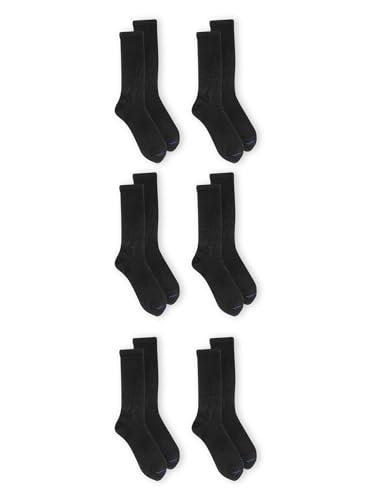 Dr. Scholl\'s Dr. Scholl\'s Women\'s Diabetes and Circulatory Crew Socks Value Pack 6 Pair - Black - Women\'s Shoe Size: 4-10