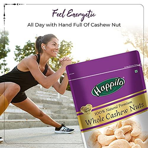 Happilo Happilo 100% Natural Premium Whole Cashews, 200 g, Pack of 2