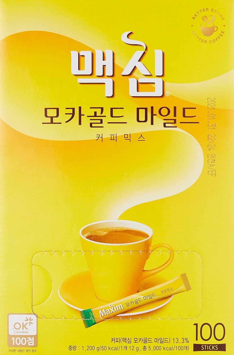 Maxim Mocha Gold Maxim Mocha Gold Mild Coffee Carton Mix(100 Sticks),1200 Grams