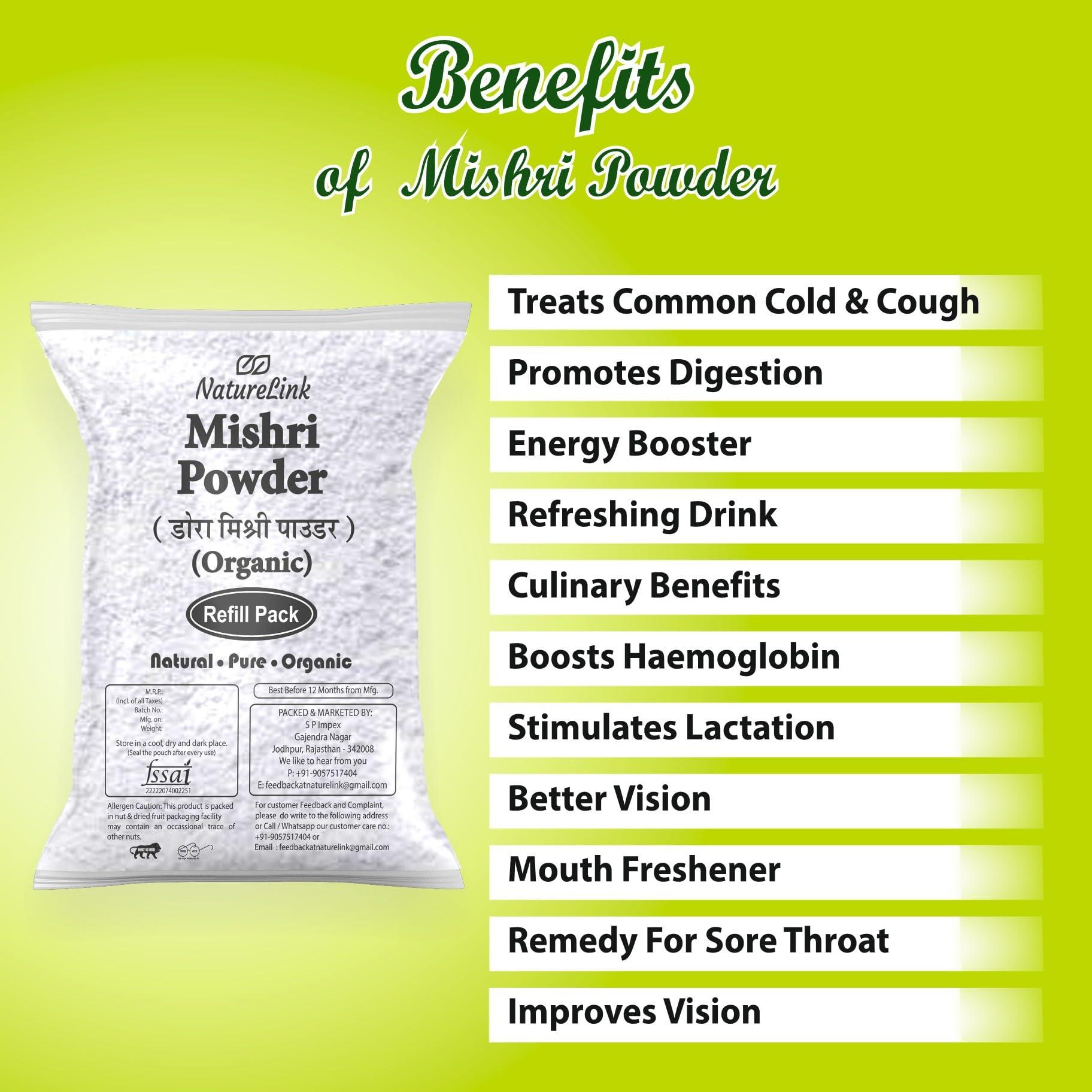 Nature Link Nature Link Mishri Powder, Misri Powder, Thread Mishri Powder, Dhaga Mishri Powder, Dhage Wali Mishri Powder, Rock Candy Sugar Powder (Refill) 100g