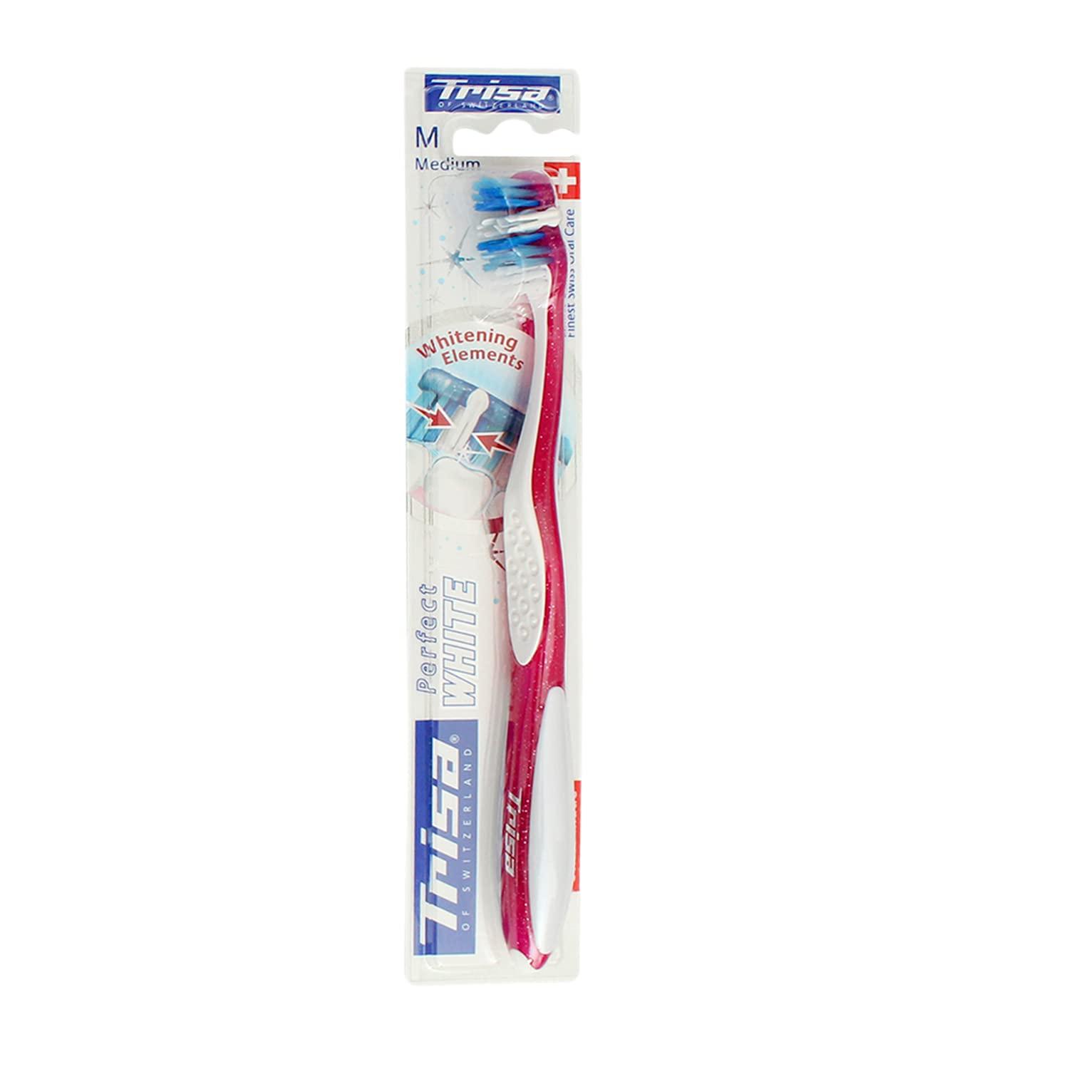TRISA Trisa Perfect White Medium Toothbrush (Assorted Color)