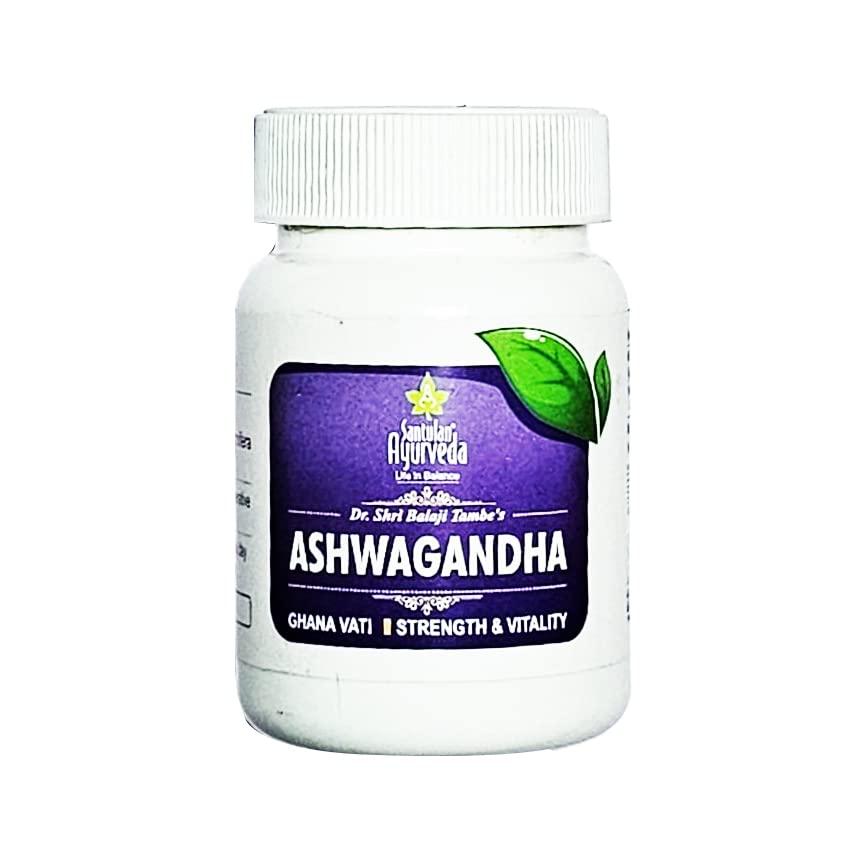 Golden Oldie Herbs Santulan Ayurveda, Ashwagandha Ghana Vati - 60Tabs Each, (Pack Of 1), Strength And Vitality