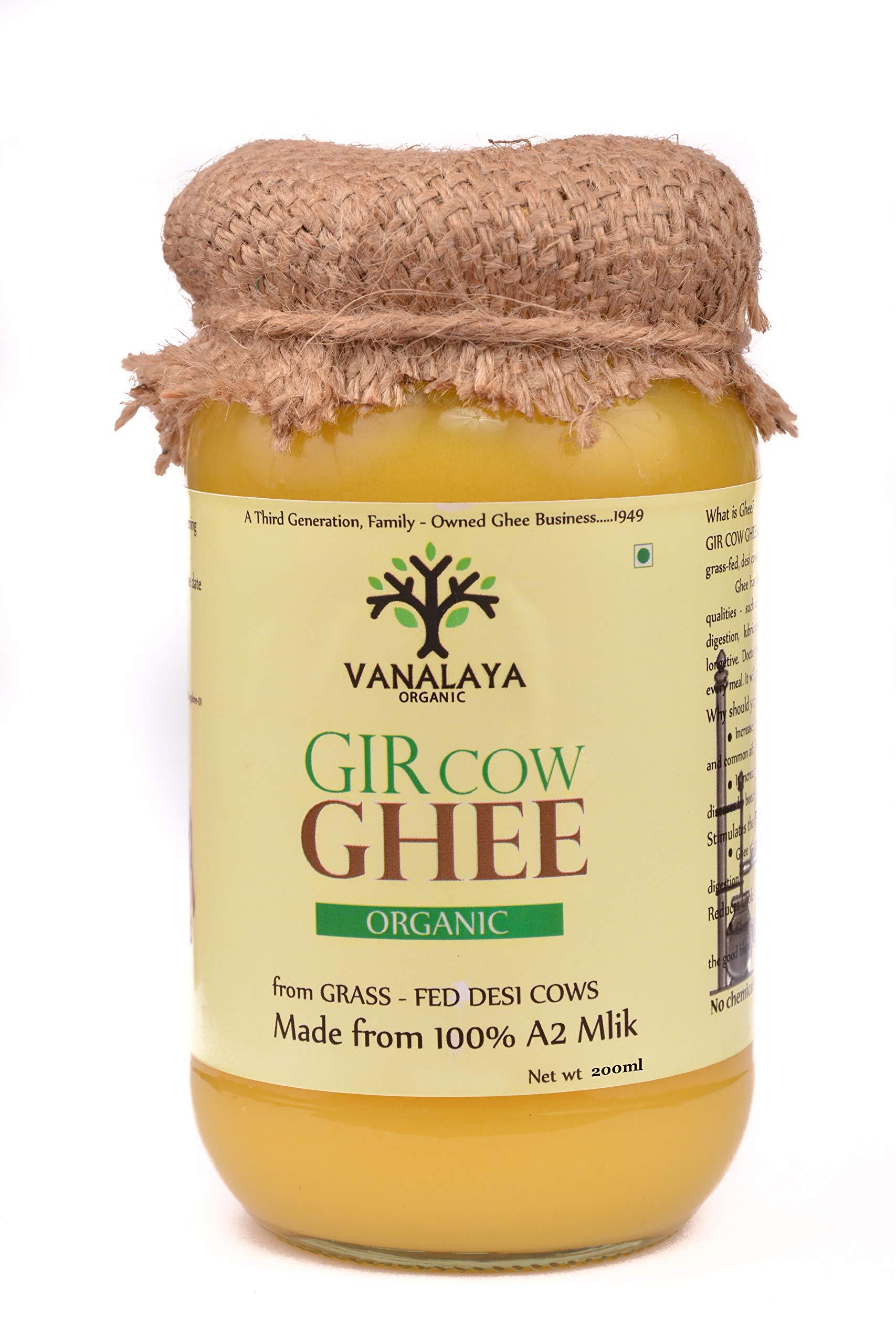 VANALAYA Vanalaya Organic A2 Desi Gir Cow ghee from A2 Milk Prepared by Traditional Bilona Method -200ml