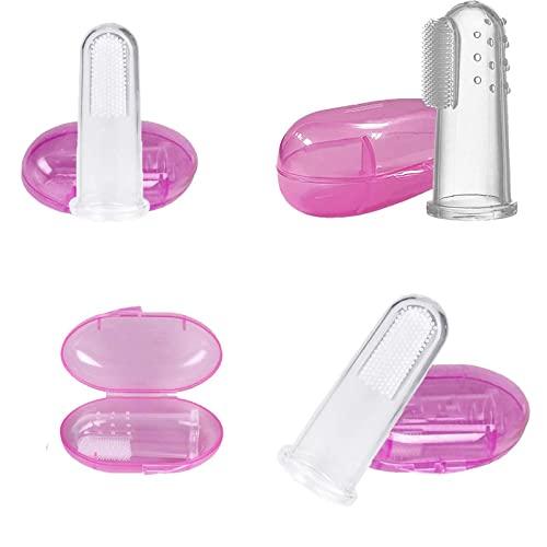 DEEPASHRI Deepashri Baby Tongue Cleaning Hygienic & Flexible New Born Baby Soft Silicon Tounge Toungue Cleaner Finger Toothbrush (Pack of 2)