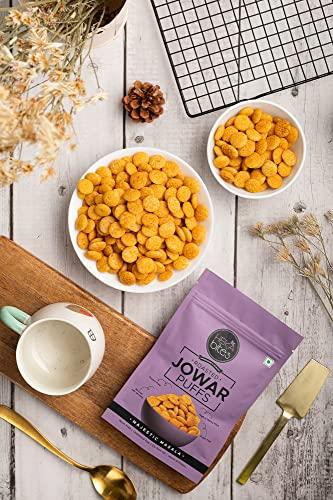 HEKA bites HEKA bites Roasted Jowar Puffs Majestic Masala - Pack of 8 | 86 Kcal | Made with 80% Jowar| Healthy Snack| Sugar Free| Cholesterol Free| Gluten Free (30g x 8) (Pack of 8)