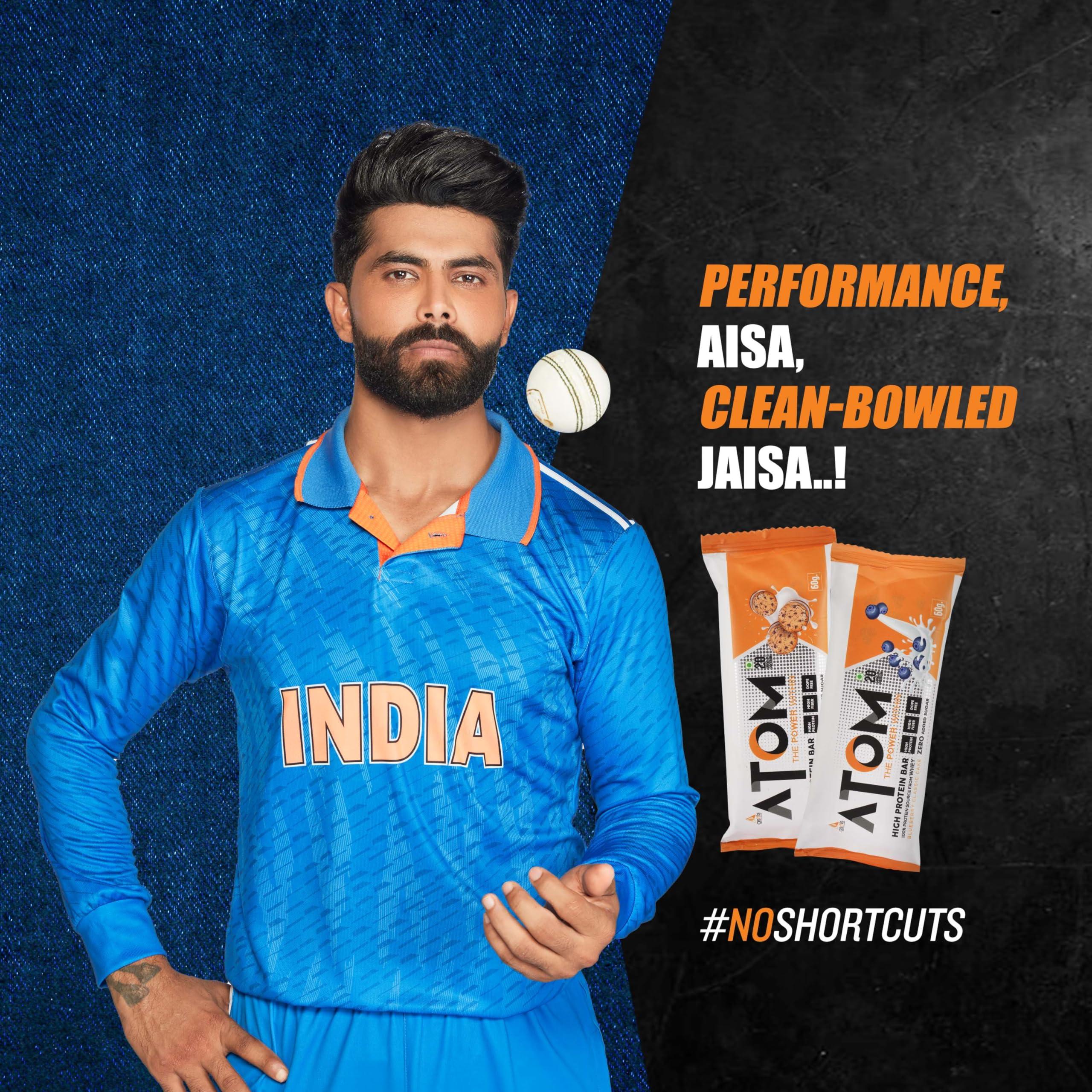 Asitis Nutrition Asitis Nutrition Atom High Protein Bar,20Gm Protein,Zero Transfat,Zero Added Sugar,Whey Protein Concentrate, Isolate & Hydrolysate As Protein Source,Pack Of 6 (60Gm X 6),Lathe Cookie