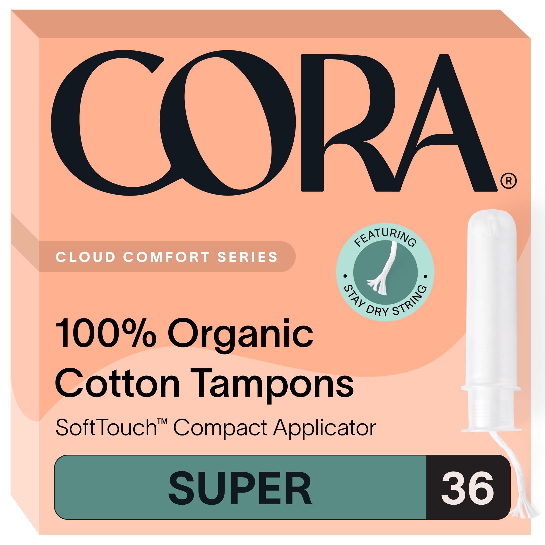 Cora Cora Organic Tampons with Applicator (36 Count; Super)