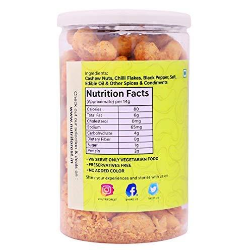 Nutri Forest Nutri Forest Masala Cracker Cashew Nuts Spicy Roasted Cashews - Salted ( Kaju Offers ) (400g)