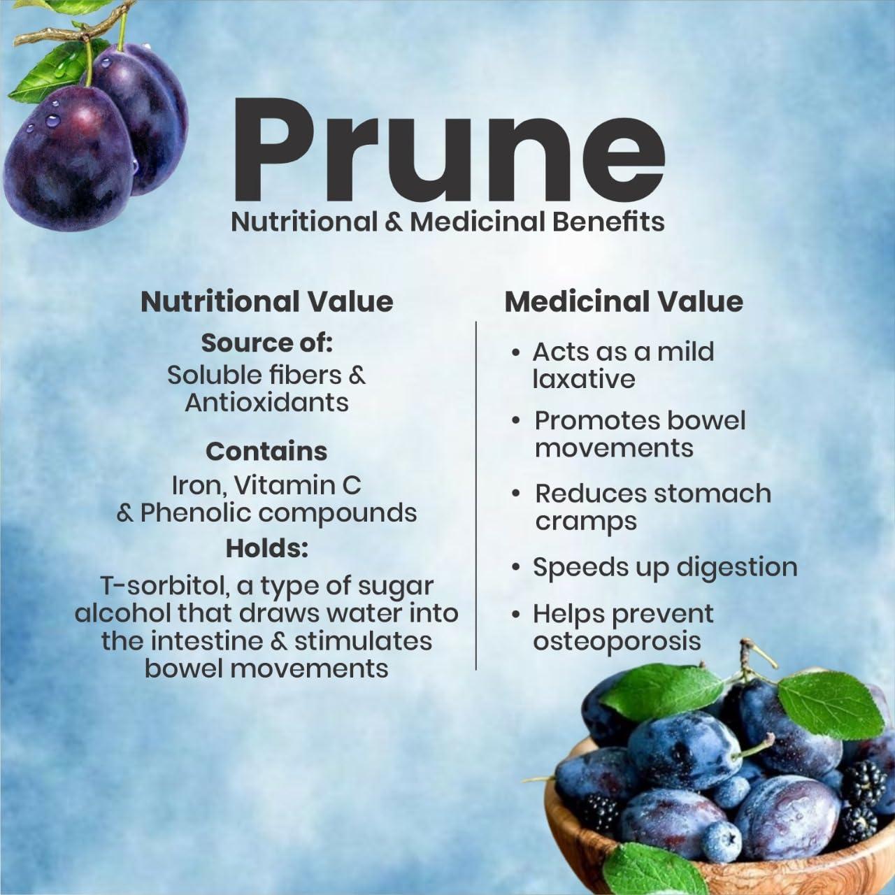 Brill Brill Dried California Prunes 250g | High in Antioxidants & Slows the Ageing Process | Source of Vitamin C and K | Pitted Prunes California Prunes | Nutritious and Healthy Snack