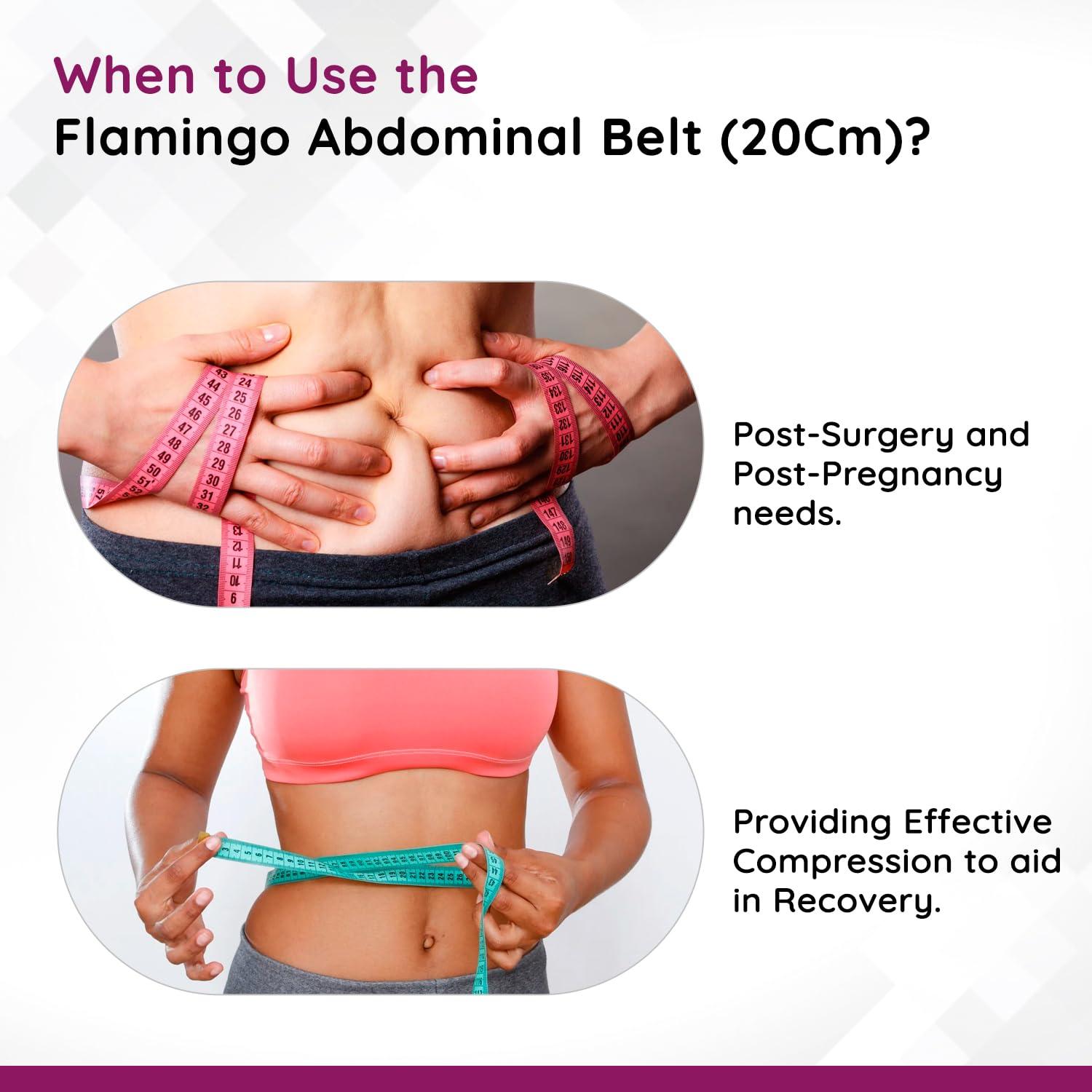 Flamingo Flamingo Abdominal Belt | Post-Surgery & Postpartum Support | Slimming & Pain Relief Compression Belt with Breathable Fabric | Adjustable Design for Men & Women | Size - Extra Large | Pack of 1