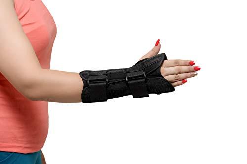 Aurthot Aurthot Wrist Cock-Up Splint for Strong Support and Immobilization (Black)