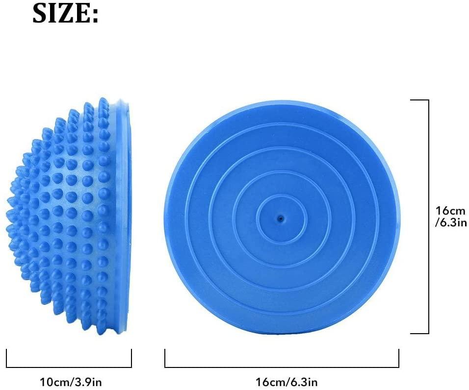 SLYK SLYK Anti-Slip Hedgehog Balance Pods,16 cm/6.5 inch Spiky Half Massage Ball for Deep Tissue Foot Muscle Therapy, Yoga, Fitness Balance Practice - 1 Piece (Assorted Colours)