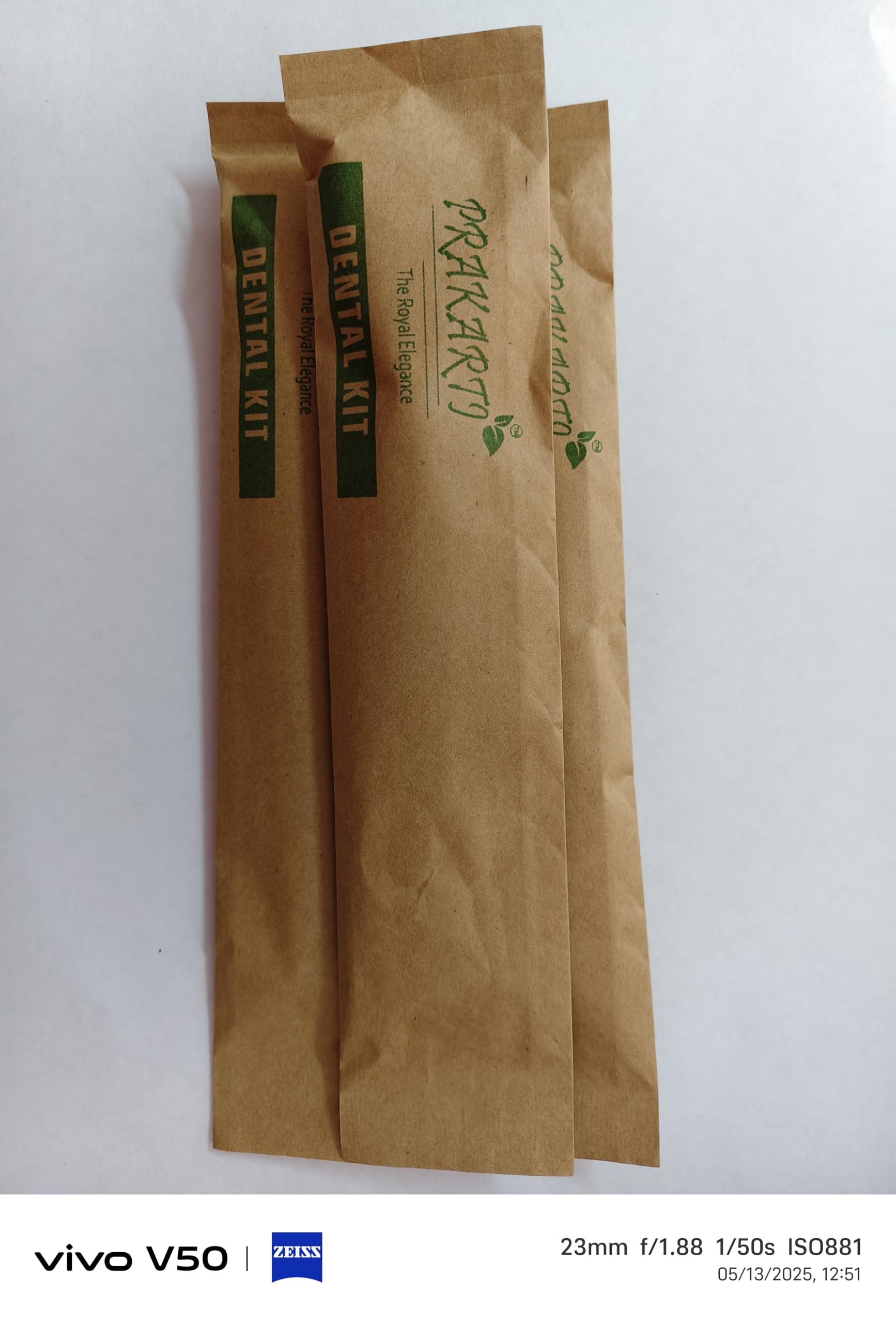 PRAKARTI PRAKARTI Adult Hotel Dental Kit 100 Pcs(1 Manual Toothbrush & 1 Toothpaste)