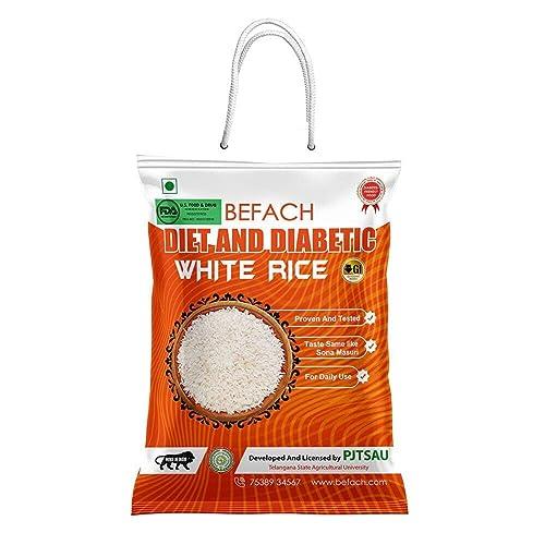 Befach 4x Befach Fortified Low GI Rice | Free of Pesticides, Non GMO, Certified Low GI & Low Sugar White Rice Perfect for Diet & Diabetic Patients | 4.5 kg (Pack of 3)