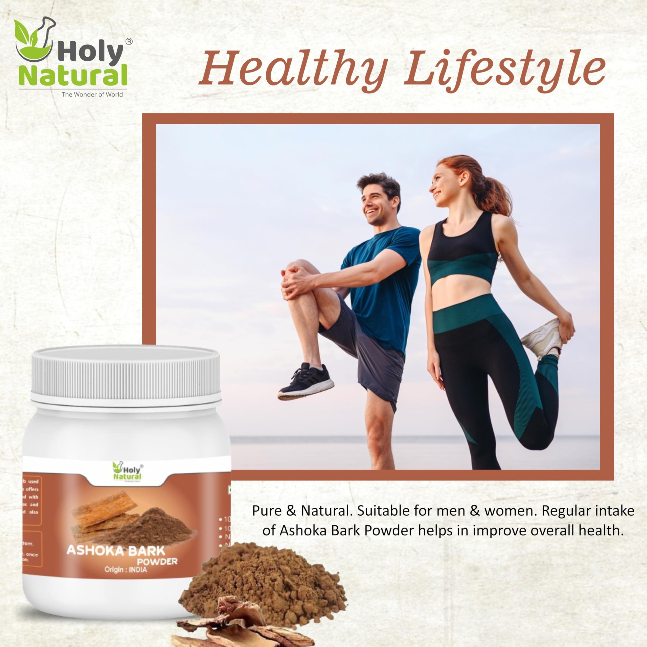 Holy Natural - The Wonder of World Holy Natural Ashoka Bark Powder - 250 GM | Ashok Chaal (Saraca Indica) Powder