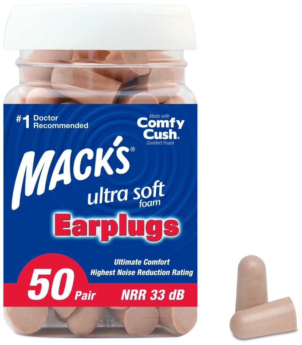Mack's Mack'S Ear Care Ultra Soft Foam Earplugs, 50 Count