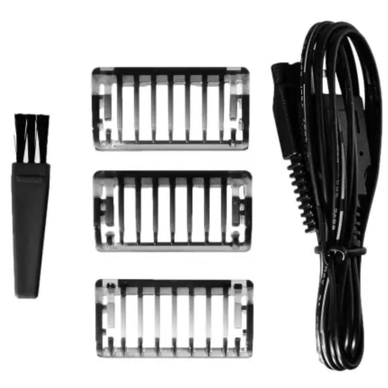 Cospex Cospex Handheld Shaver with Sharp Blade Electric Razor Built-in 150mAh Rechargeable Battery Beard Knife Include 3 Brush Head Replacements_M118