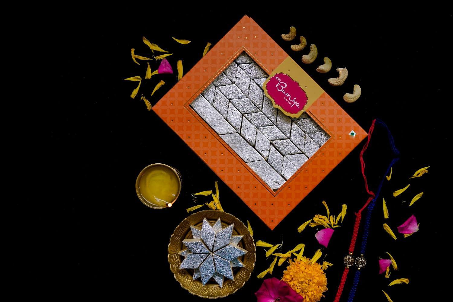 C N BUMIYA & SONS C N Bumiya & Sons Mini Kaju Katri - Authentic Flavors Crafted with Love and Care Pack of 1 | 225 Gm