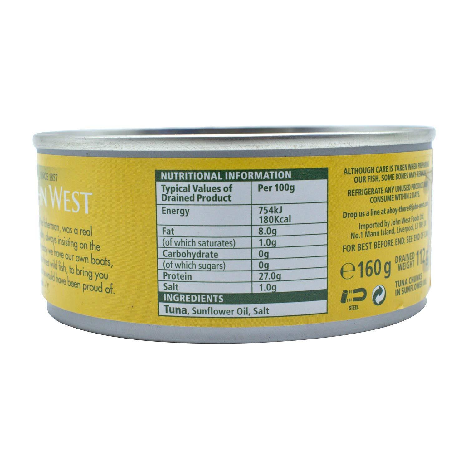 John West John West Tuna Chunks in Sunflower Oil (160 gm)