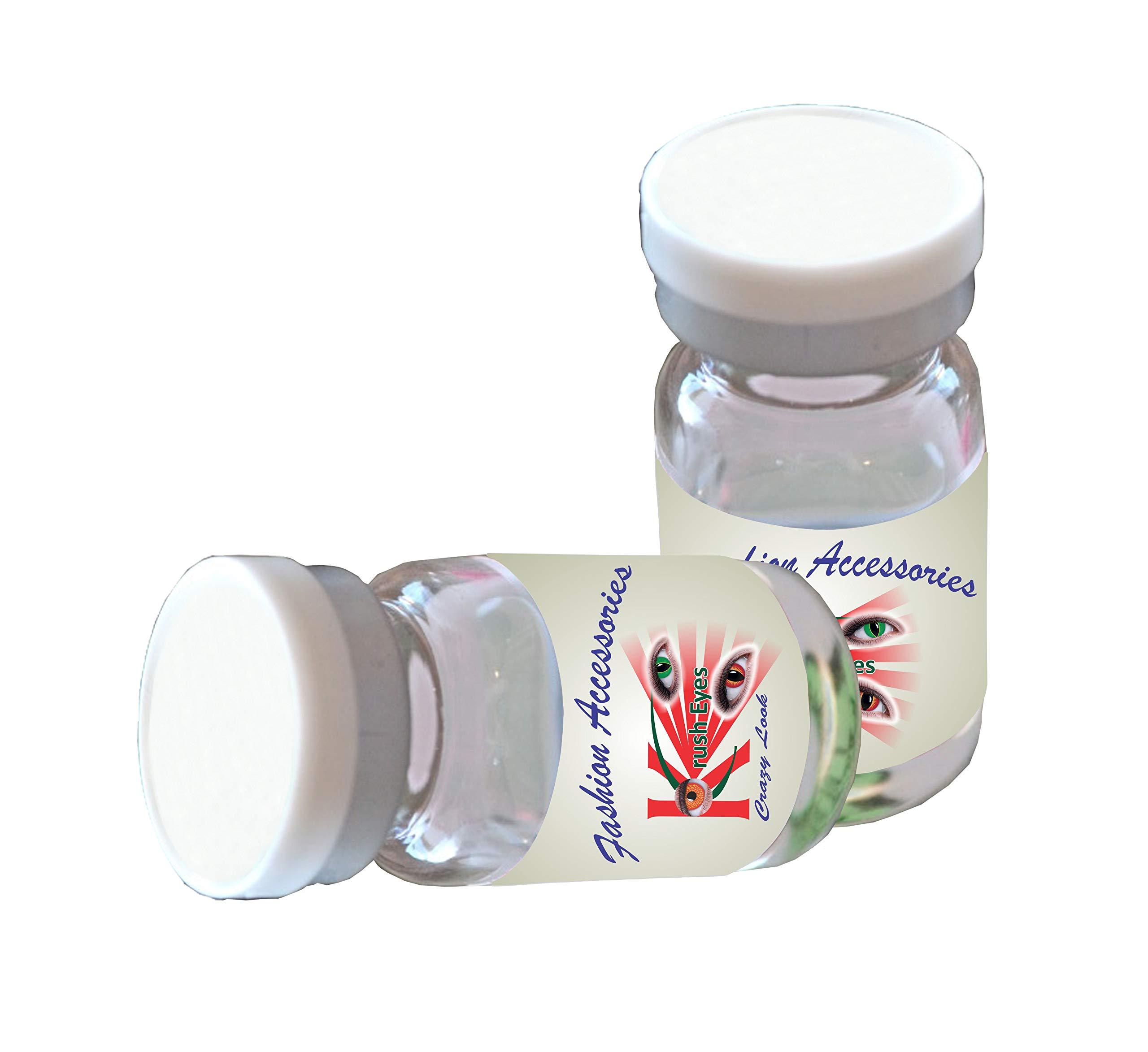 Krush Eyes Krush Eyes Crazy Look Red Monster Halloween Eyes Coloured Contact Lenses with Lens Case