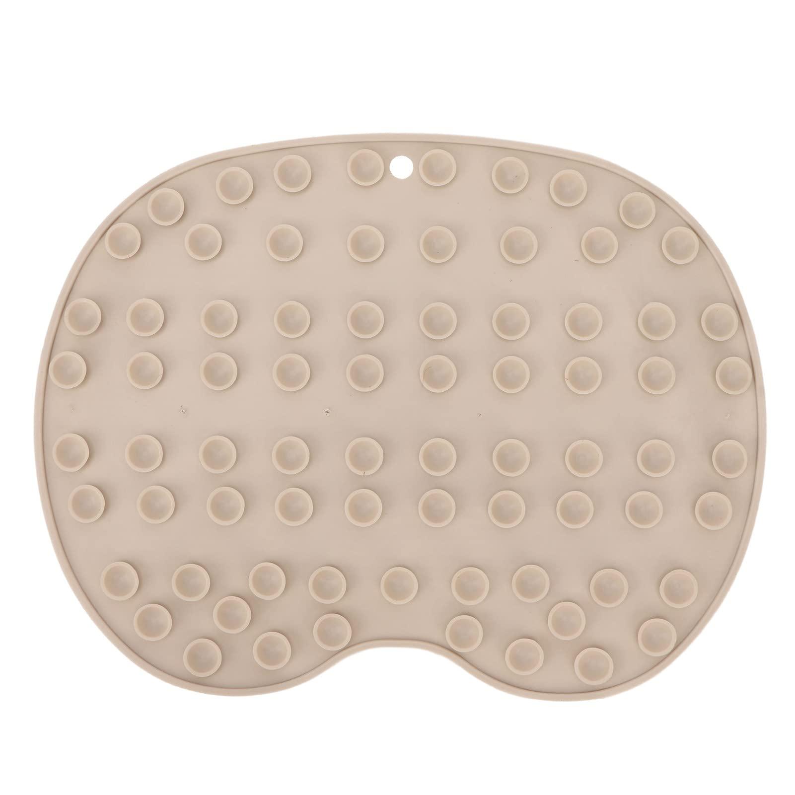 FAIG Shower Foot Massager, Foot Scrubber Mat Foldable Deeply Cleaning for Bathroom for Women (Brown)