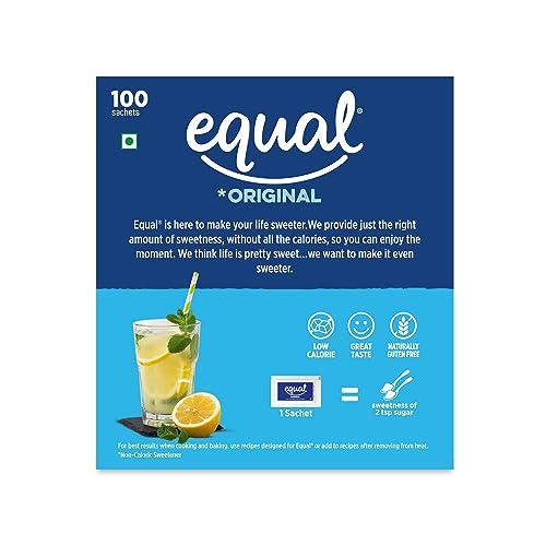 Generic Equal Sweetener, Sugar Free, Low Calories, Sugar - 100 Sachets,(Pack of 3)