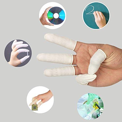 G2PLUS G2PLUS Disposable Latex Finger Cots Rubber Fingertips Protective Finger Gloves Art Latex Tissue Finger Cot (200 PCS)