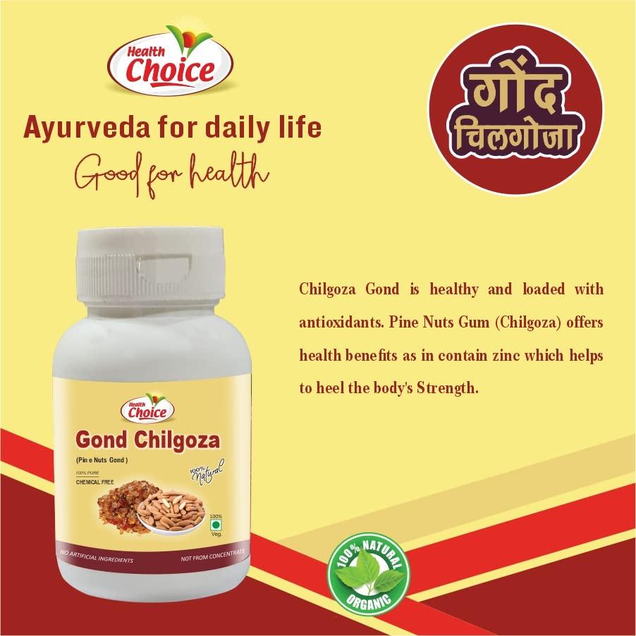 Harc Herbal Canada Health Choice Gond Chilgoza | 60g (Pack of 5) | Natural Raw Herb Pine Nut Gum | Enriched with the Benefits of Chilgoza/Chilgoja | Made with Premium Dry Fruit (Pine Nuts) Botanical Gum