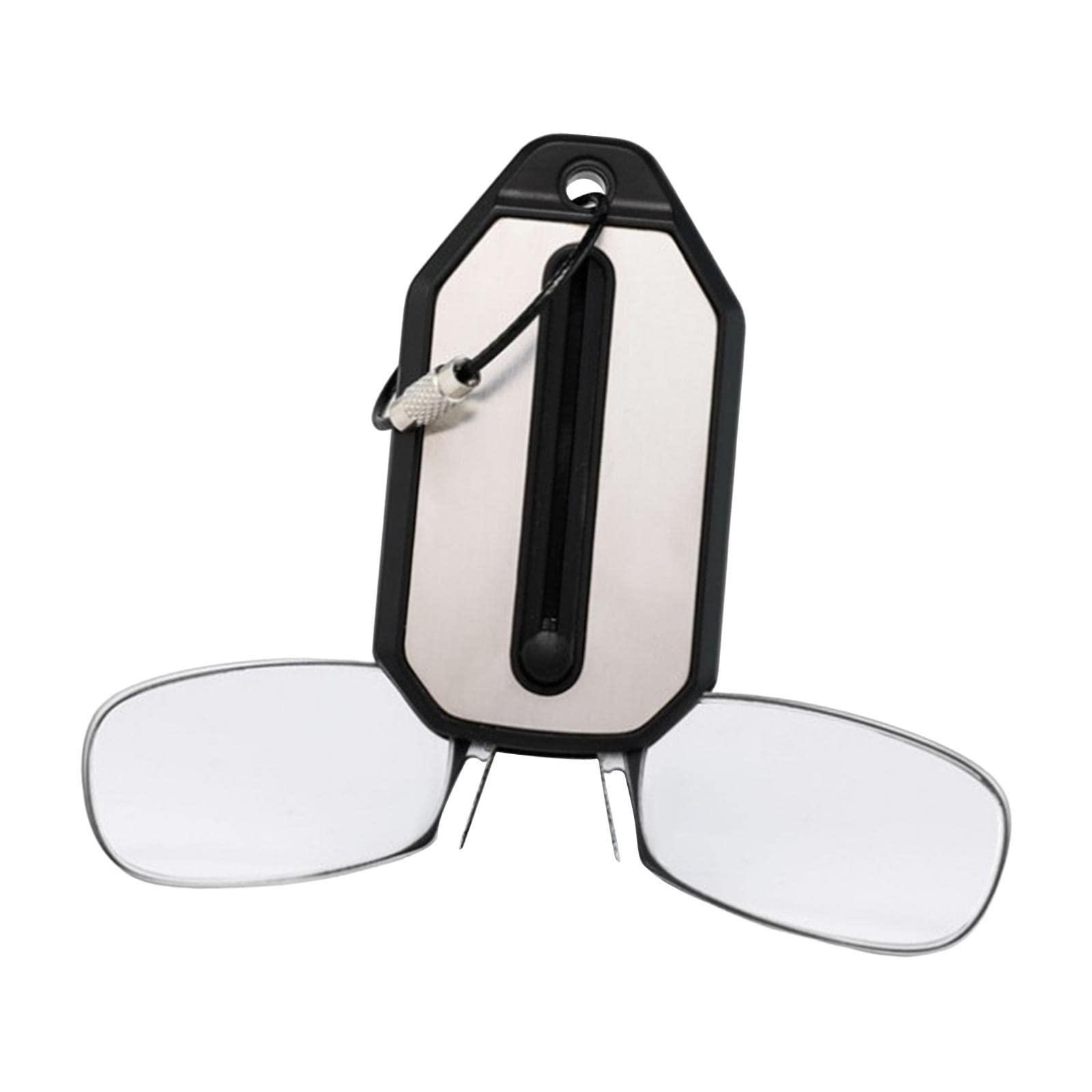 THE STYLE SUTRA THE STYLE SUTRA Keychain Case and Readers Accessory on Nose Readers and Case Black,+200| Vision Care | Reading Glasses