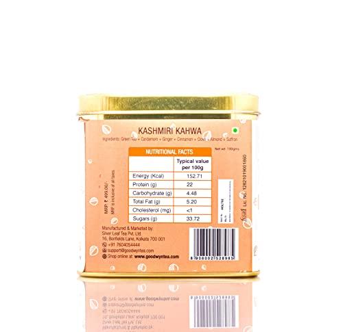 Goodwyn Goodwyn Kashmiri Kahwa Green Tea, A Supreme Blend of Green Tea and Indian Spices, 100 Grams