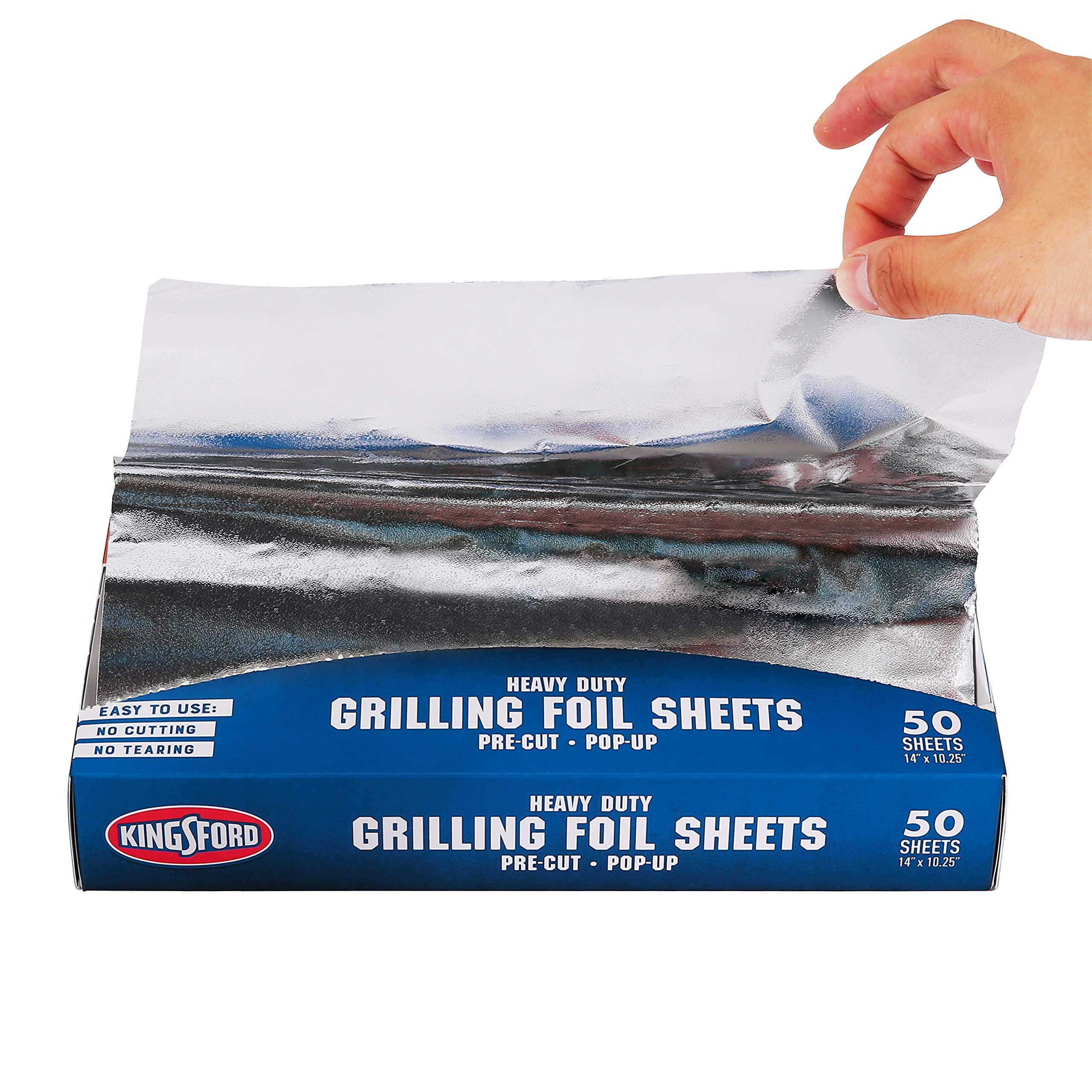 Kingsford Kingsford Grilling BB12021 | Pre-Cut Aluminum Foil, 50 Count, Pop-Up Sheets