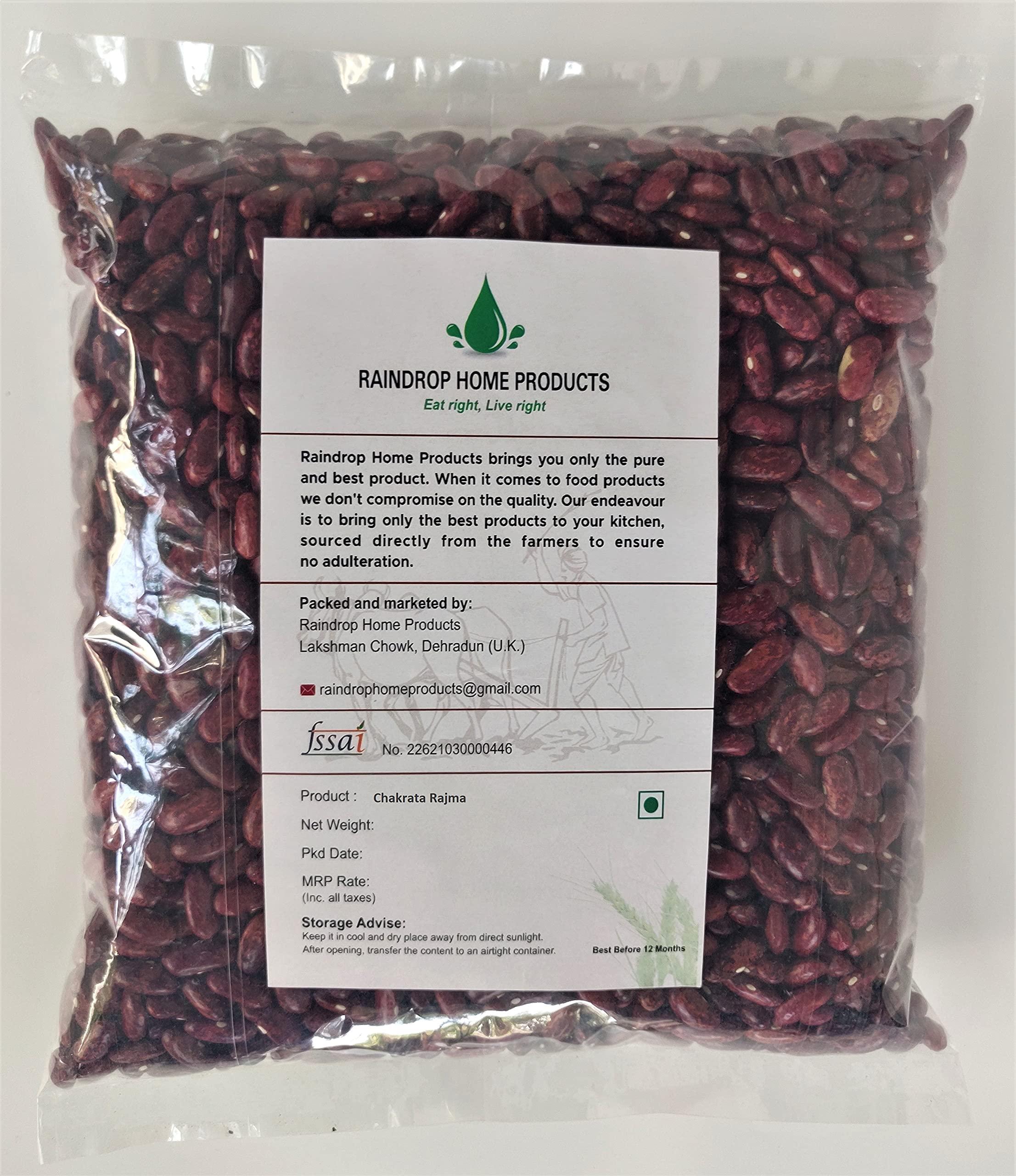 Raindrop Home Products - Eat Right, Live Right Chakrata Rajma / Chakrata Kidney Beans / Lal Rajma 100% pure Chakrata Rajma - 1900g - New Crop