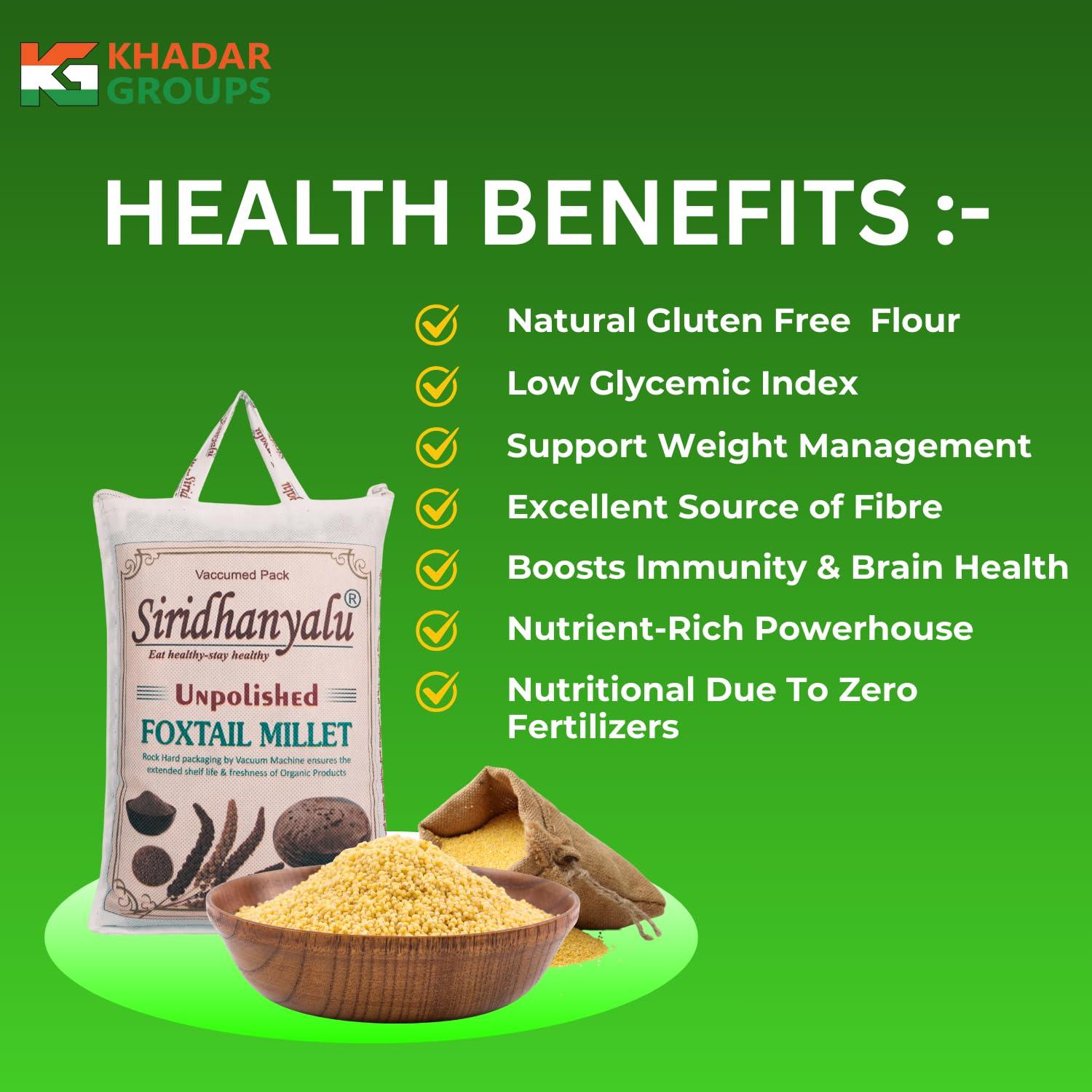 SIRIDHANYALU siridhanyalu Unpolished Millet Siridhanya 5 Types of Organic Millets Rice Little Kodo Browntop Barnyard & Foxtail -Punjabi (Gwt. 3500Gm)